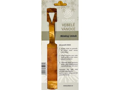 Měděný štítek pro uchování vzpomínek - Veselé Vánoce