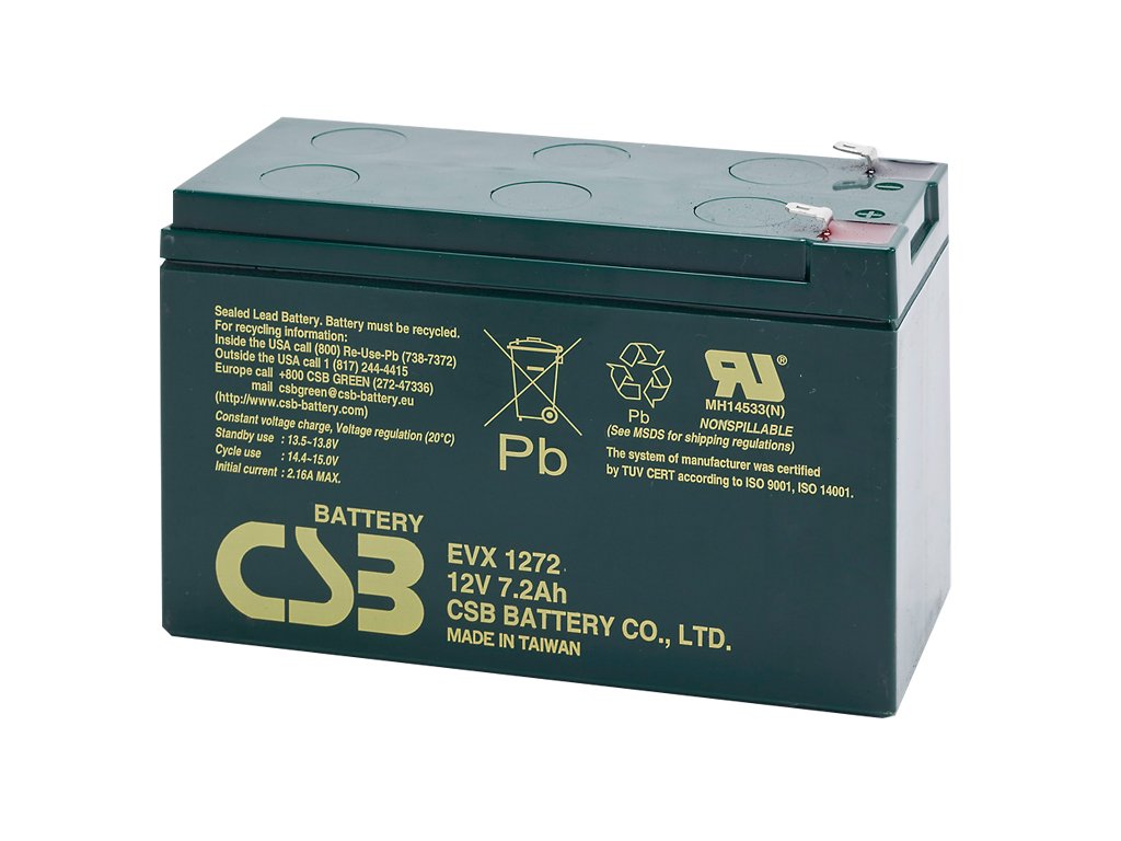 Baterie CSB EVX1272 F2, 12V, 7,2Ah