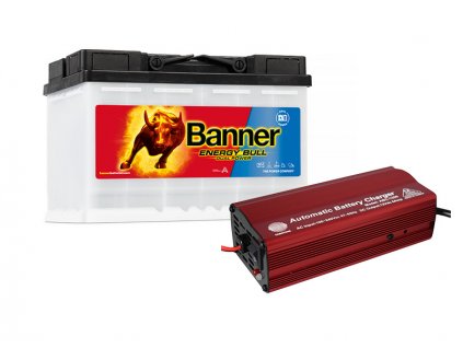 Set trakční baterie Banner Energy Bull 95601 (75Ah) + nabíječka FST ABC-1206 (6A), 12V
