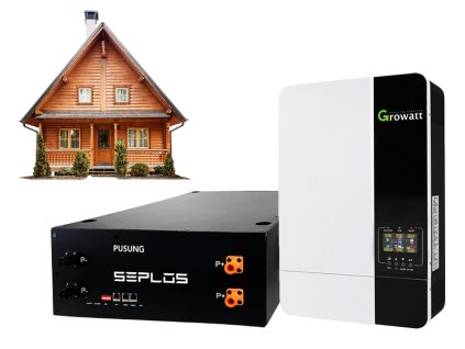 Set lithiová baterie SEPLOS PUSUNG-S (5kWh) + měnič Growatt SPF 5000ES (5000W), 48V
