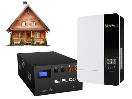 Set lithiová baterie SEPLOS MASON-280 2.0 (14kWh)+ měnič Growatt SPF 5000ES (5000W), 48V