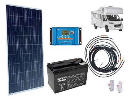 Solarni sestava karavan 175Wp+baterie Goowei OTL100 100Ah