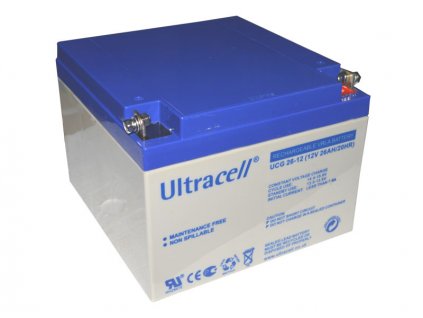 Ultracell UCG26-12 (12V - 26Ah), VRLA-GEL trakční baterie