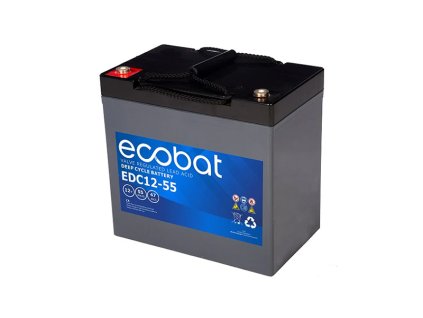 Ecobat Trakční baterie EDC12-55, 55Ah, 12V