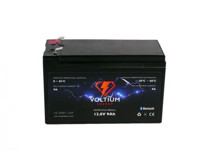 Voltium Energy LiFePO4 smart baterie VE-SPBT-1209, 12.8V, 9Ah