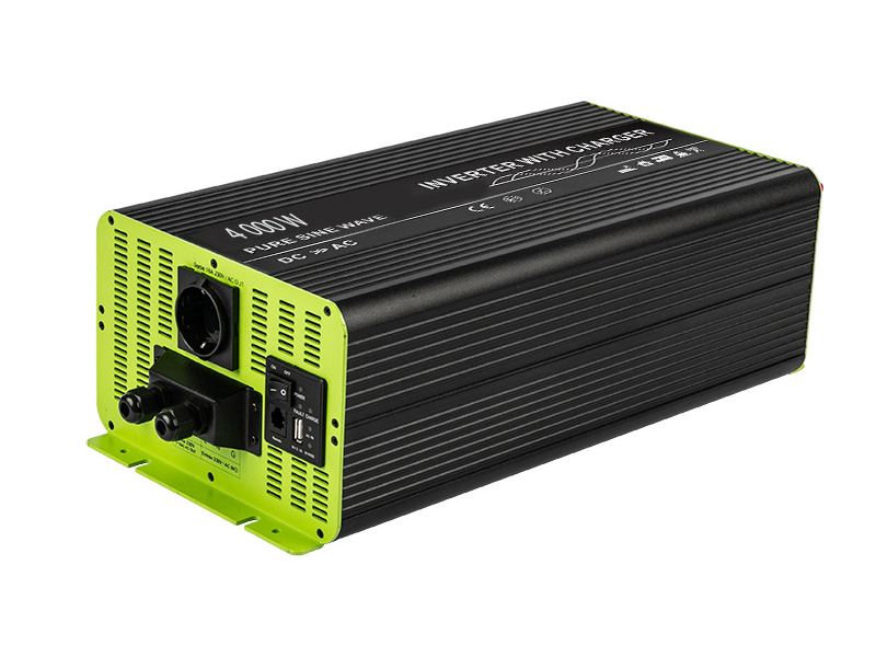 Levně Kosun Měnič napětí výkon 4000W čistý sinus UPS DC48V/AC230V USB černo-zelený KOS4000-48