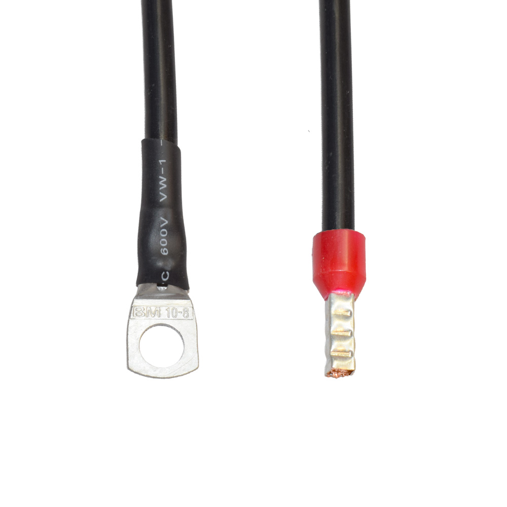 Propojovací kabel M8/dutinka, 100cm, 10mm2
