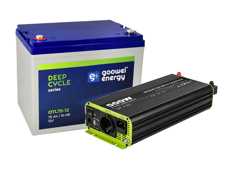 Kosun / Goowei Energy Záložní zdroj pro oběhové čerpadlo – set (Kosun 500W RSC500P-212 + Goowei Energy 75Ah OTL75-12)