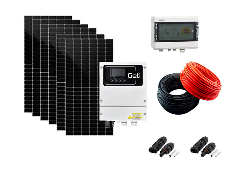 Solární sestava pro ohřev vody-regulátor BKI MPPT 4kW + 6x solární panel DAH SOLAR DHN-72X16/DG(BW)-580W