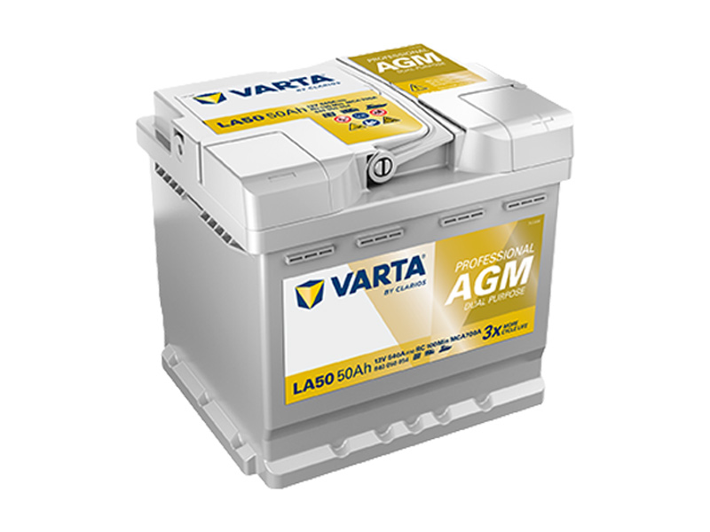 Levně VARTA Professional Dual Purpose AGM 12V 50Ah 540A 840 050 054 (LA50)