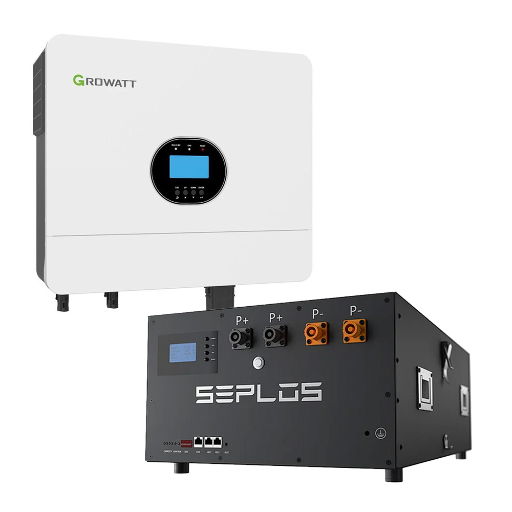 Set lithiová baterie SEPLOS MASON-280 2.0 (14kWh) + měnič Growatt SPF 6000ES Plus (6000W), 48V
