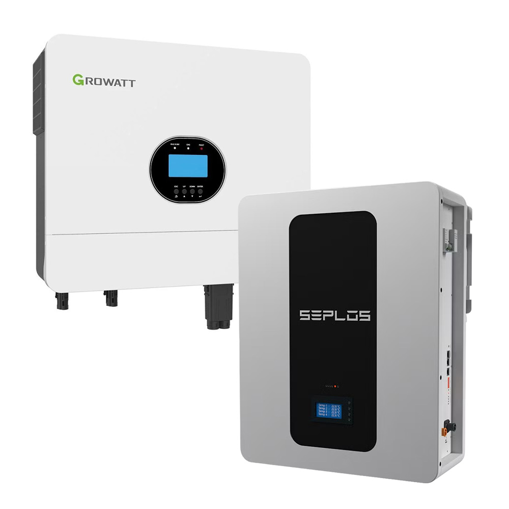 Set lithiová baterie SEPLOS POLO-W (5.12kWh) + měnič Growatt SPF 6000ES Plus (6000W), 48V