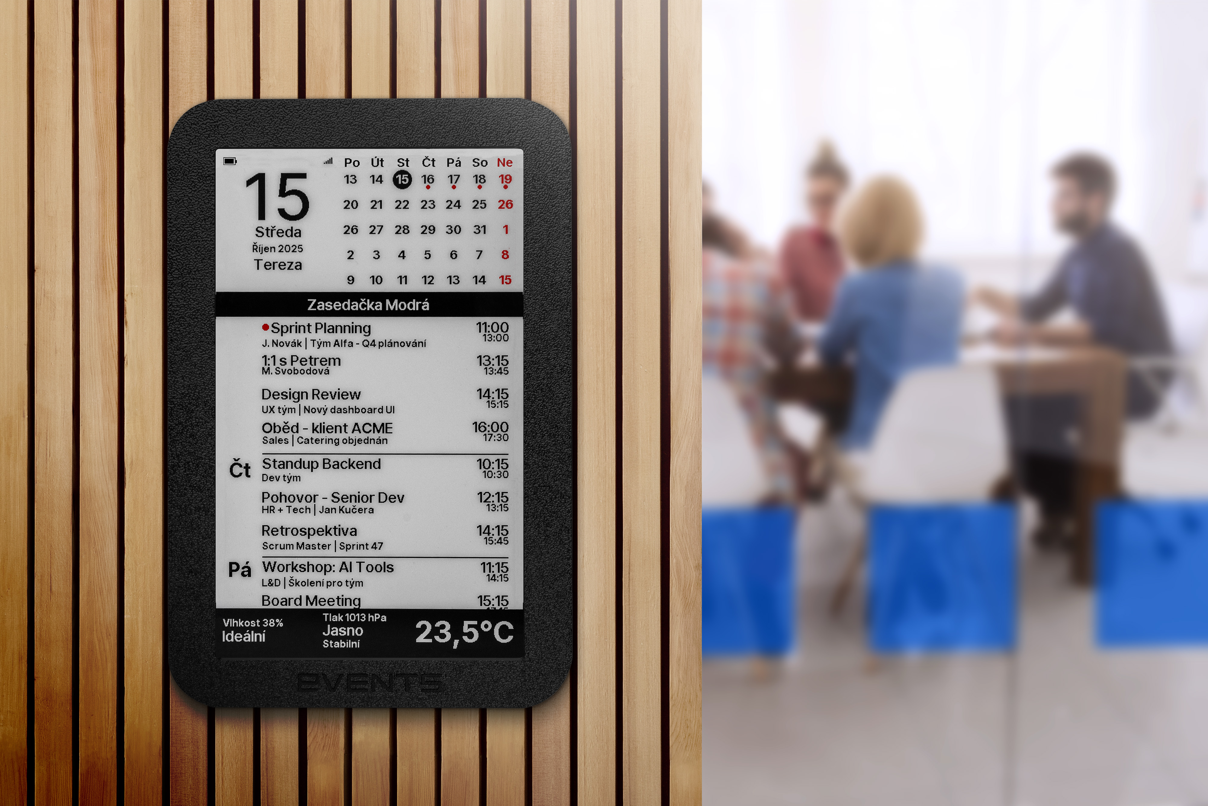 EVENT STATION – plán zasedačky