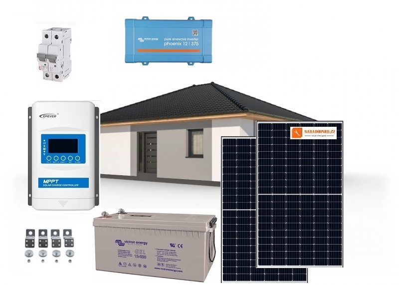 Victron Energy B. V. Solární systém 770Wp s baterií a měničem