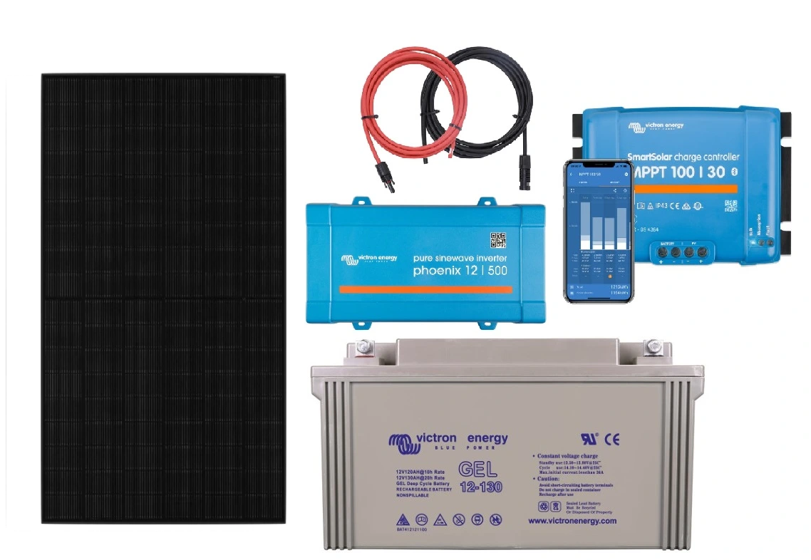 Victron Energy B. V. Solární sestava 375WP s 230V bateriovým napájením 350W + MPPT