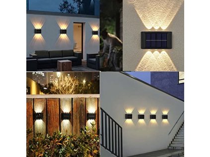 Nástěnné venkovní solární LED osvětlení