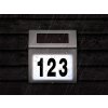Solární LED číslo domu z nerezu 18×20 cm