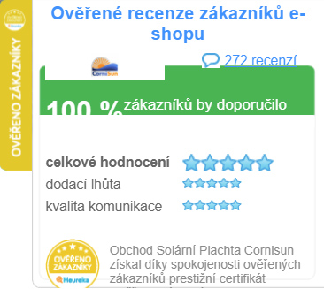 Hodnotenie Solárnej plachty Cornisun na Heuréke