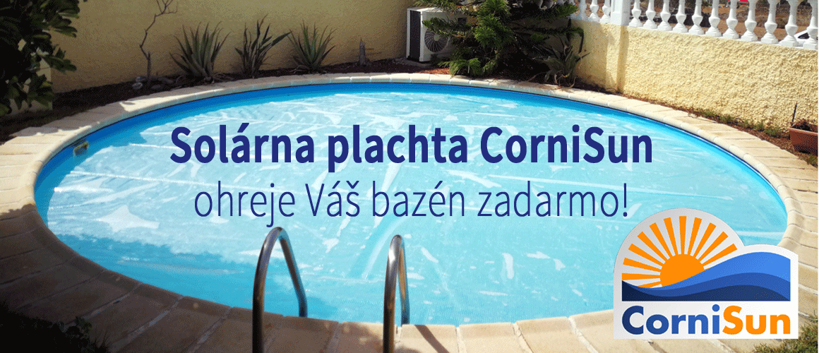 Solárna plachta Cornisun ohreje váš bazén zadarmo.