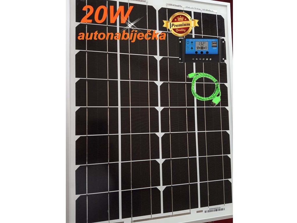 Solární nabíječka autobaterie