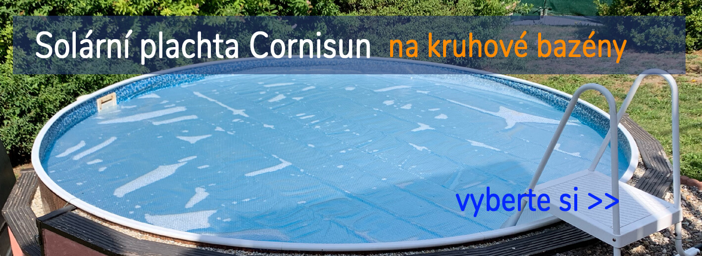 Solární plachty Cornisun na kruhové bazény