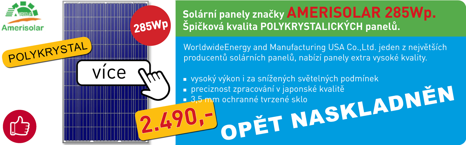Solární panel AMERISOLAR 285Wp