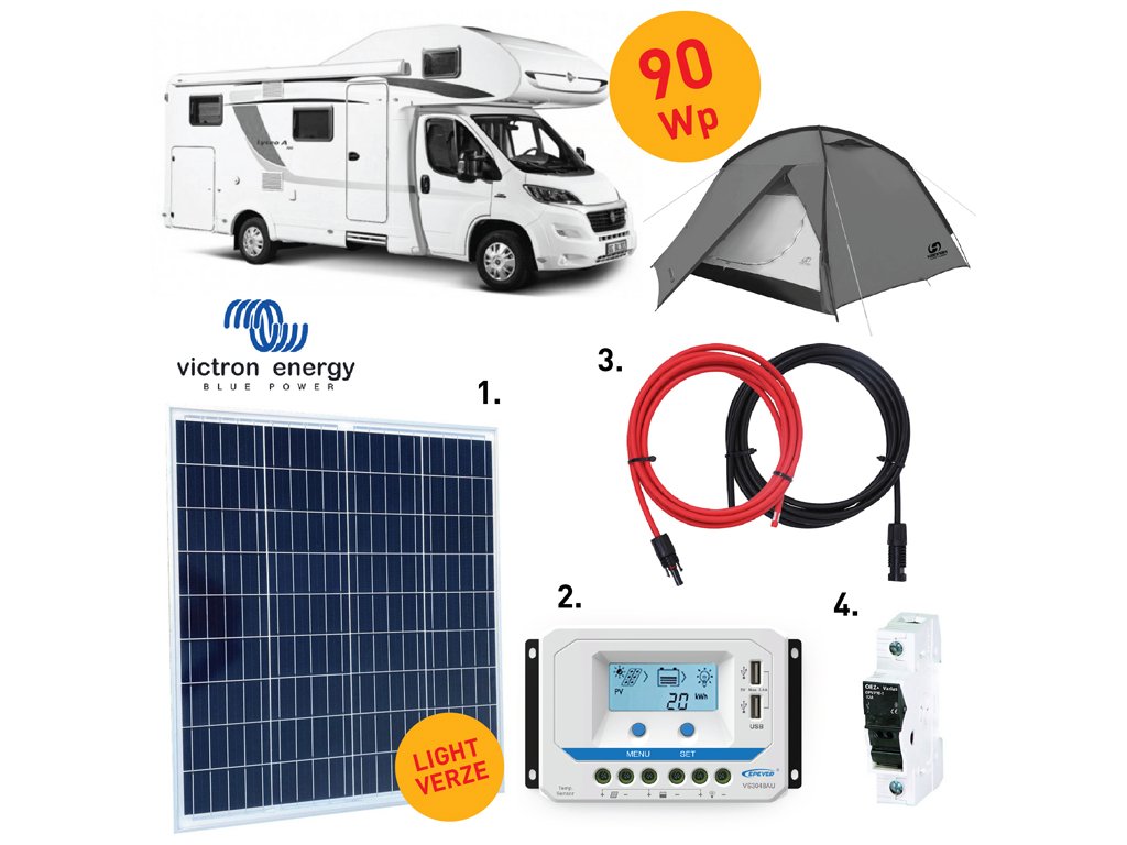 solarni sestava karavan 90wp