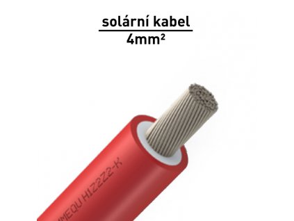 solarni kabel 4mm cerveny