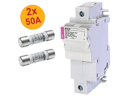 panelovy odpinac 50A 2x pojistka