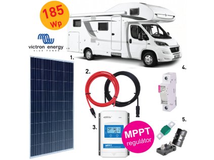 solarni sestava karavan 185 wp mppt