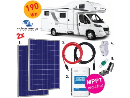 solarni system karavan 190 wp mppt