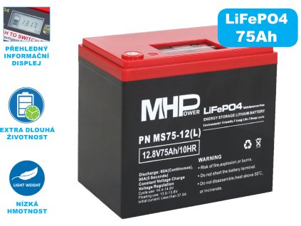 lifepo4 baterie hmpower 75 ah