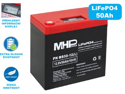 lifepo4 baterie hmpower 50 ah