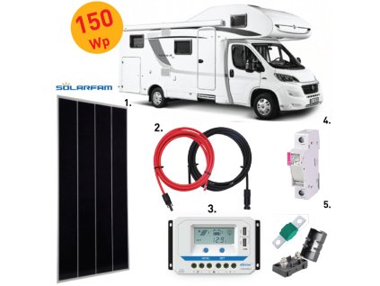 solarni sestava karavan 150 wp pwm