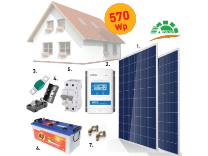 ostrovni solarni sestava 570 wp amerisolar