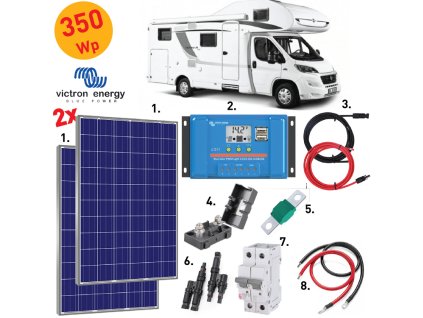 solarni system karavan 350 wp victron energy