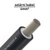 Solární kabel 1x4 mm², UV ochrana - cena za 1 m - ČERNÝ