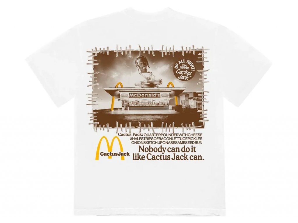 Travis Scott x McDonalds Vintage Action T Shirt Whit