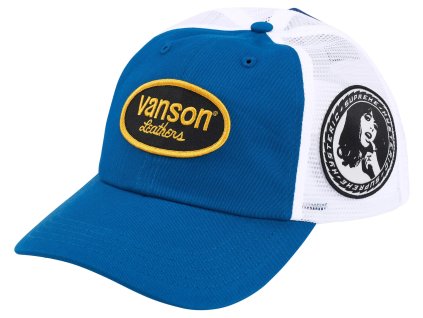 supreme r hysteric glamour vanson leathers r mesh back 6 panel blue 0