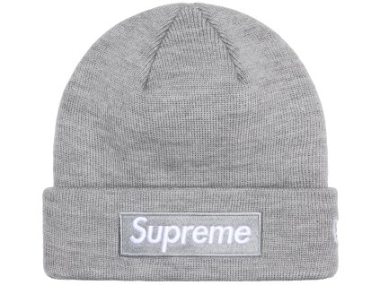 new era r box logo beanie heather grey 4