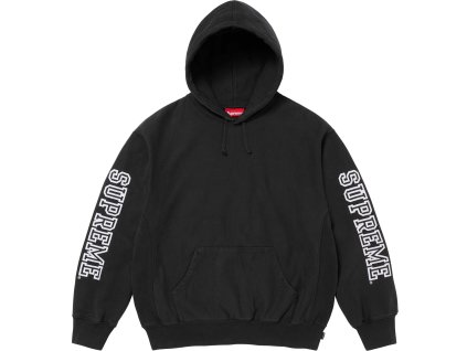 collegiate sleeve hooded sweatshirt black 6