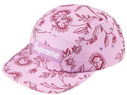 floral jacquard camp cap lavender 8