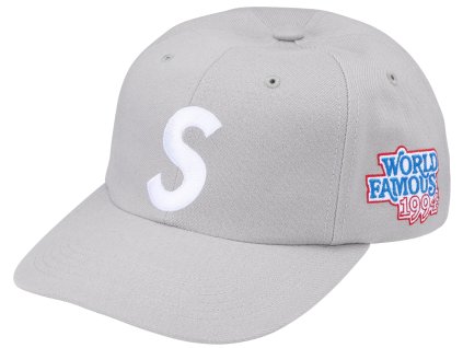 world famous s logo 6 panel grey 12
