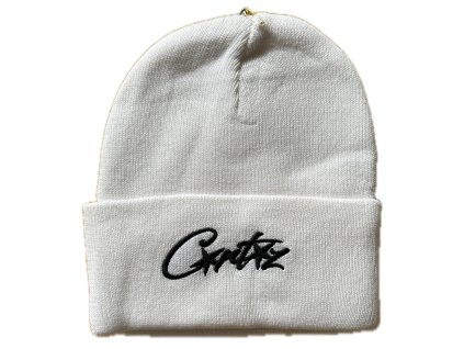 Corteiz Allstarz Folded Beanie White