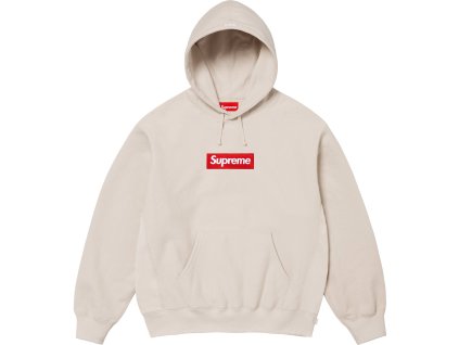 box logo hooded sweatshirt stone 3