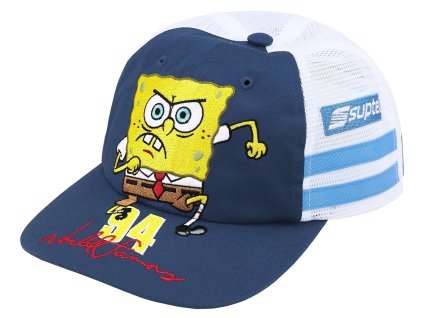 supreme r spongebob squarepants jeff hamilton mesh back 6 panel navy 4