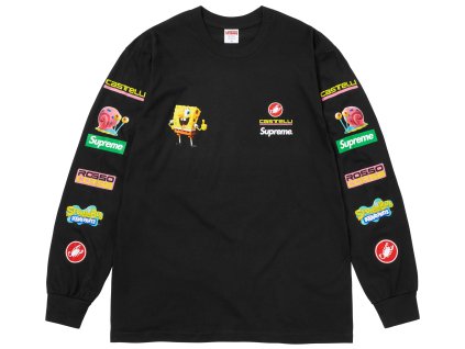 supreme r spongebob squarepants castelli r racing l s tee black 2