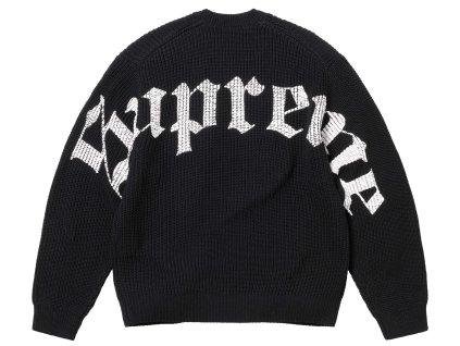 old english printed sweater black 5