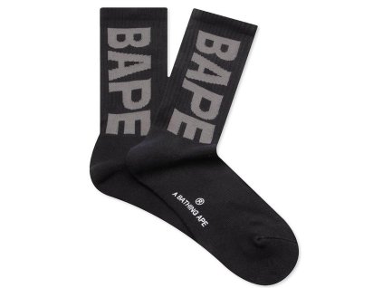 Bape Socks Black 001SOJ801003MBLK00 12 04 23 Feature VR