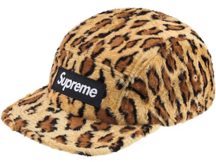 supreme r goodenough crushed rayon pile camp cap leopard 0